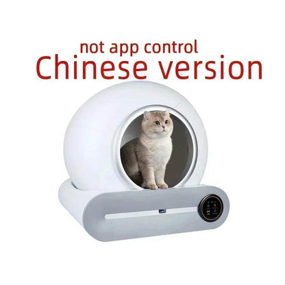 Tonepie Smart Automatique Chat Toilettes Autonettoyantes Toilettes Pour Animaux De Compagnie Entièrement Fermées Versions Anglaises 65L - Animaleriex