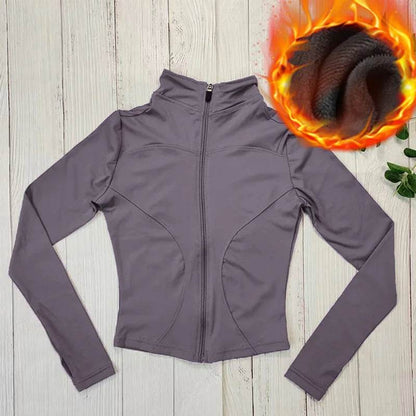MXLLINA hiver thermique équitation veste de cheval femmes fermeture éclair manteau équestre velours peluche épaissi Sport à manches longues haut vêtements - Animaleriex