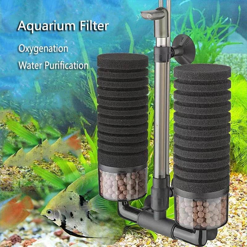 Filtre d'aquarium noir pour Aquarium réservoir de poissons pompe à Air écumeur filtre éponge biochimique Aquarium Bio filtres Filtro Aquario - Animaleriex