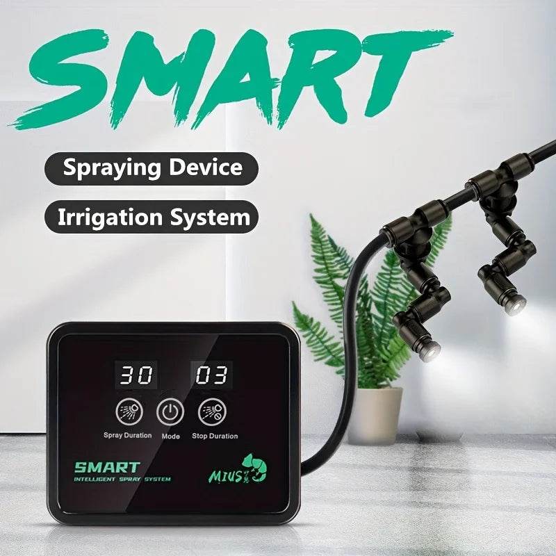 Système de pulvérisation Intelligent, Kit de système de pulvérisation de brouillard pour forêt tropicale, brumisateur de reptiles, humidificateur de Terrariums, minuterie électronique - Animaleriex