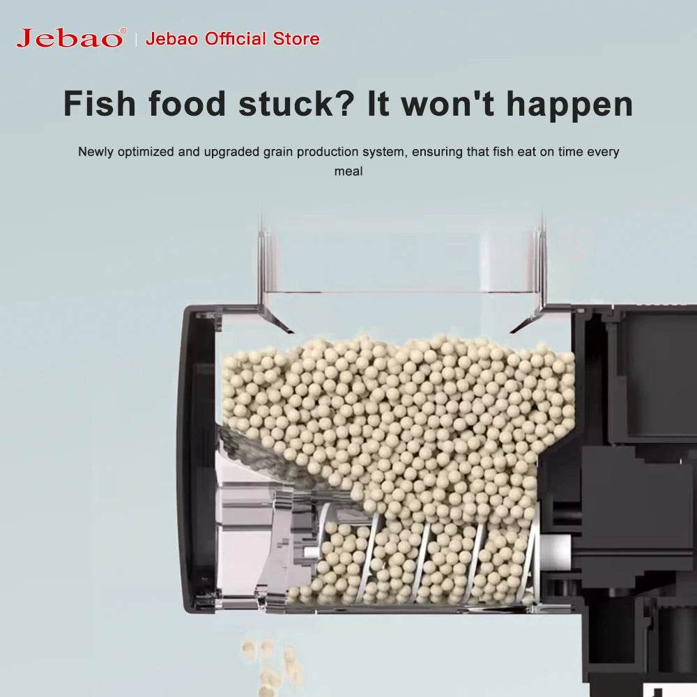 Jebao Jecod nouveau chargeur de réservoir de poissons d'aquarium mangeoire automatique intelligente synchronisation numérique Wifi télécommande sans fil alimentation des poissons - Animaleriex