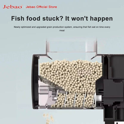 Jebao Jecod nouveau chargeur de réservoir de poissons d'aquarium mangeoire automatique intelligente synchronisation numérique Wifi télécommande sans fil alimentation des poissons - Animaleriex