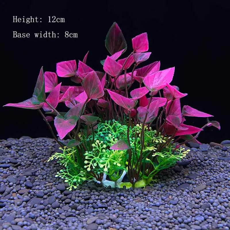 Plantes artificielles sous-marines en plastique pour Aquarium, faux arbuste aquatique, visualisation d'herbe verte, décoration de Simulation - Animaleriex