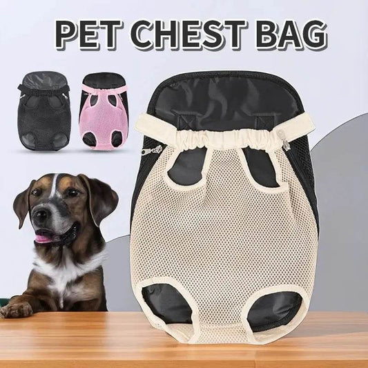 Sac à dos de poitrine réglable pour chat de compagnie, 1 pièce, pour le transport en plein air, maille de Ventilation pour randonnée, Camping, voyages, sac à bandoulière en petit - Animaleriex