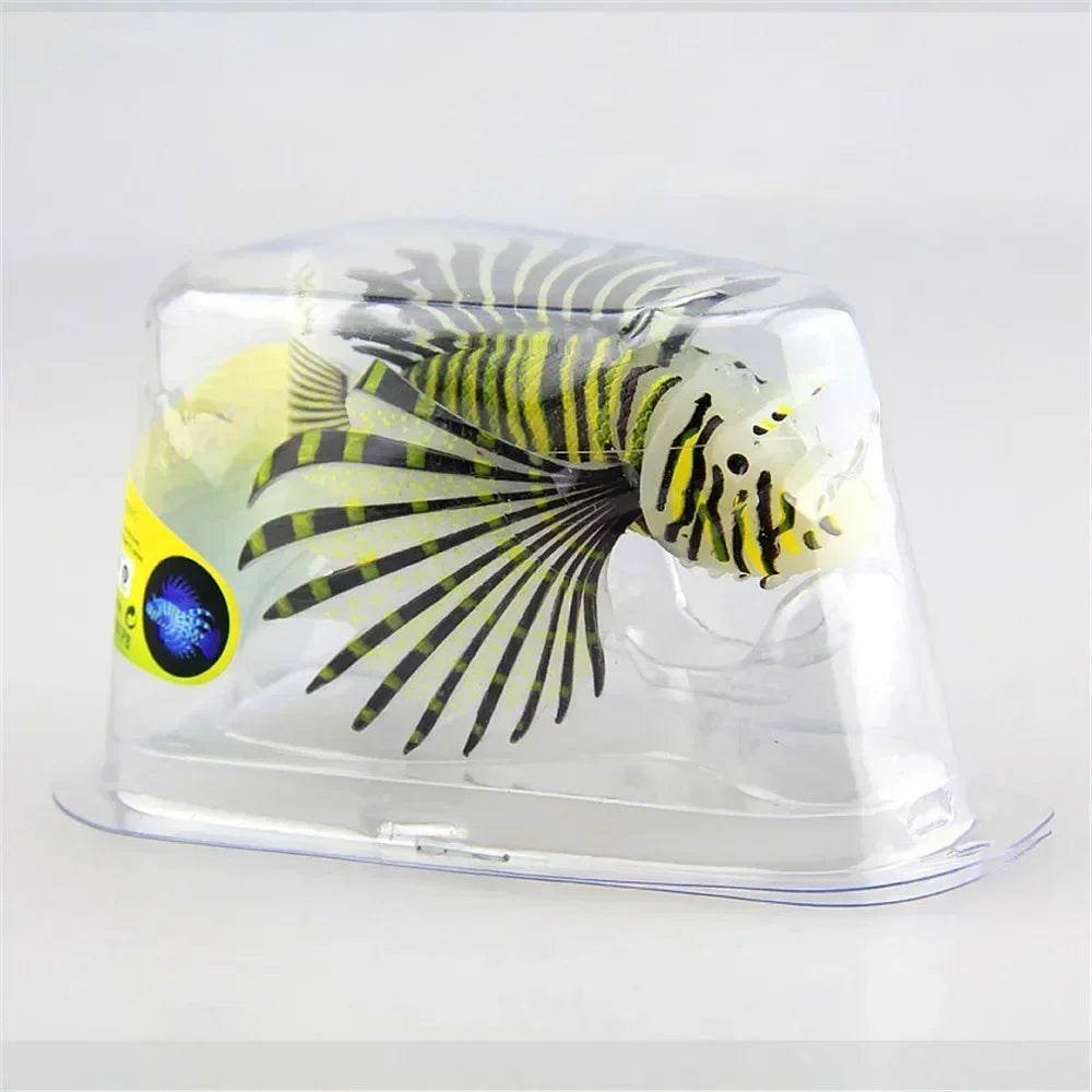 Aquarium artificiel lumineux, poisson-lion, paysage en Silicone, faux poisson flottant, lueur dans la nuit, ornement, décoration de la maison - Animaleriex