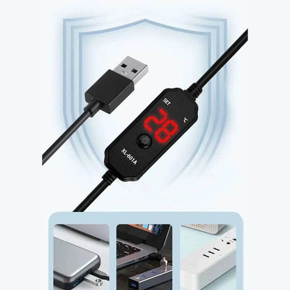 Chauffage d'aquarium réglable submersible 20 W/25 W avec affichage numérique, contrôleur de température externe 18-34 °C USB Mini - Animaleriex