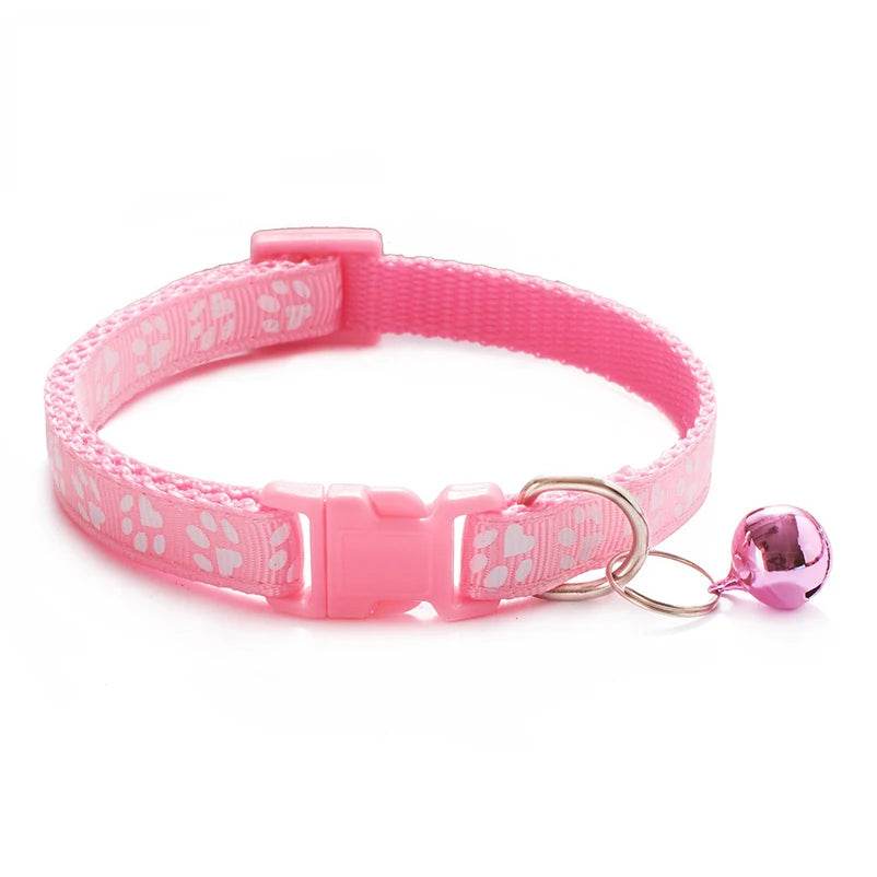 Collier pour animaux de compagnie à la mode, motif coloré, cloche mignonne, colliers réglables pour chats chaton, anneau DIY, accessoires pour animaux de compagnie - Animaleriex