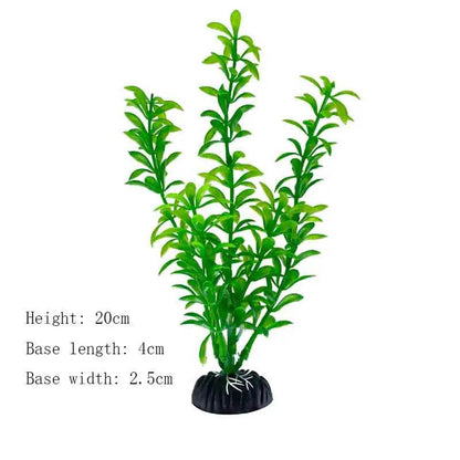 Plantes artificielles sous-marines en plastique pour Aquarium, faux arbuste aquatique, visualisation d'herbe verte, décoration de Simulation - Animaleriex