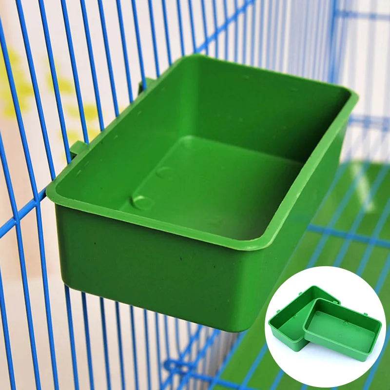 Baignoire d'eau pour oiseaux, 1 pièce, bol pour oiseaux de compagnie, perroquets, perruches, Cage de bain suspendue, petite Cage à perroquets, accessoires pour animaux de compagnie - Animaleriex