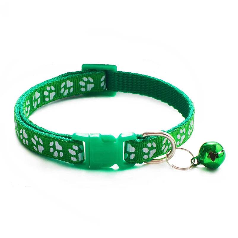 Collier pour animaux de compagnie à la mode, motif coloré, cloche mignonne, colliers réglables pour chats chaton, anneau DIY, accessoires pour animaux de compagnie - Animaleriex