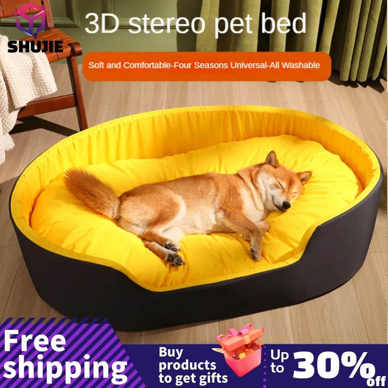 Lit pour chien chat chenil pour chien moyen canapé-lit coussin pour animal de compagnie apaisant lit pour chien maison fournitures pour animaux de compagnie accessoires quatre saisons universel - Animaleriex