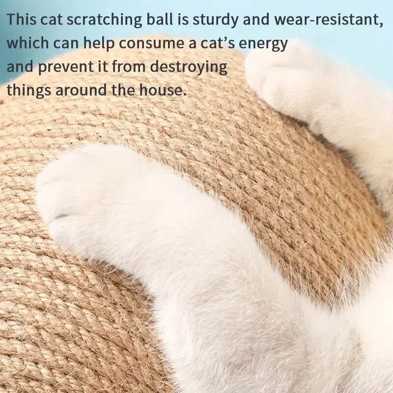 Cratchers pour chats, jouets en boule de Sisal et de bois, Triangle Stable pour chats, objets d'intérieur robustes, grattage frais sur support, rotation - Animaleriex