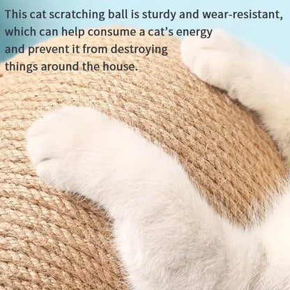 Cratchers pour chats, jouets en boule de Sisal et de bois, Triangle Stable pour chats, objets d'intérieur robustes, grattage frais sur support, rotation - Animaleriex
