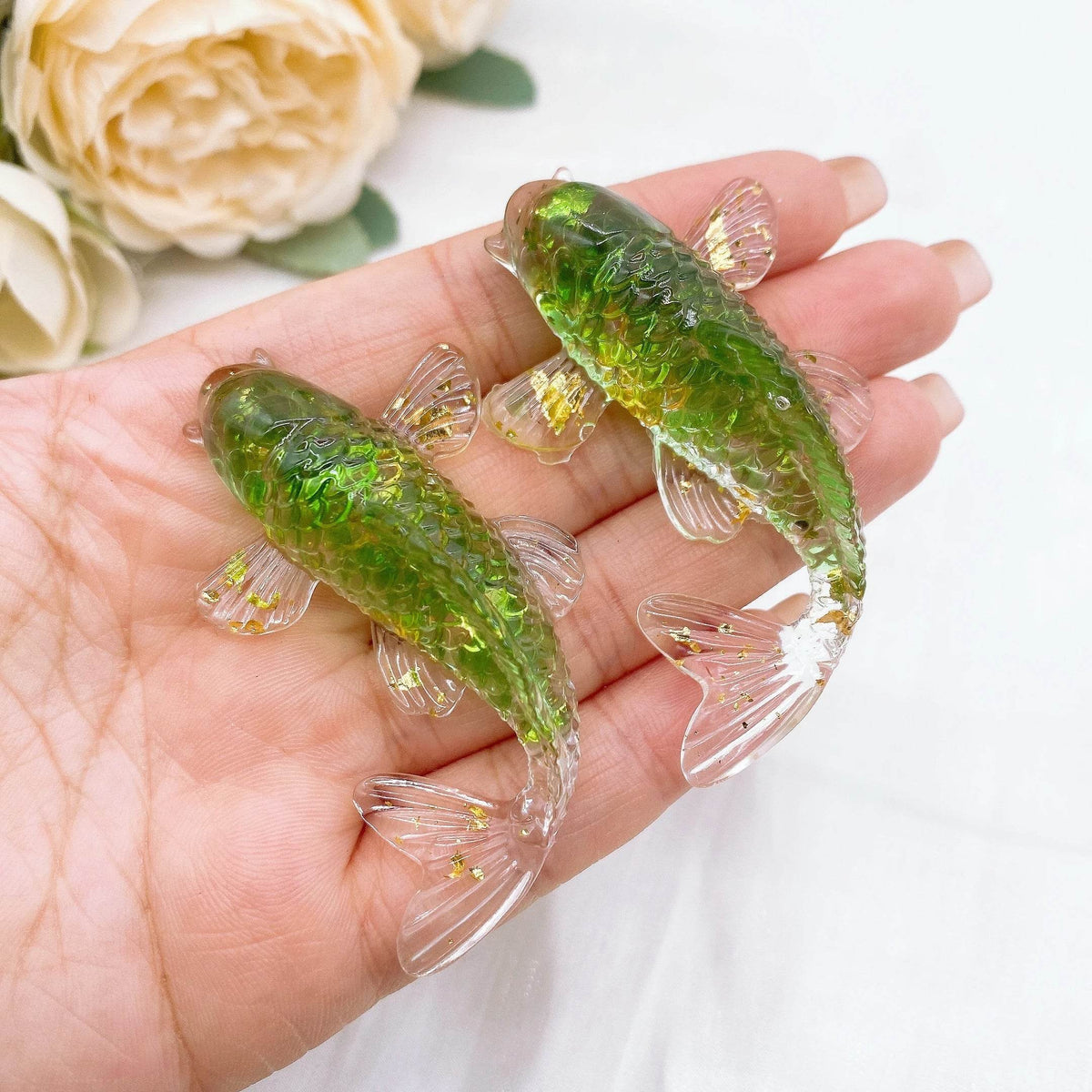 Figurine de poisson Koi porte-bonheur en pierre de cristal naturel, 2.3 pouces, Mini Quartz, Statue de carpe fantaisie, décoration de maison, ornement de bureau, cadeau - Animaleriex