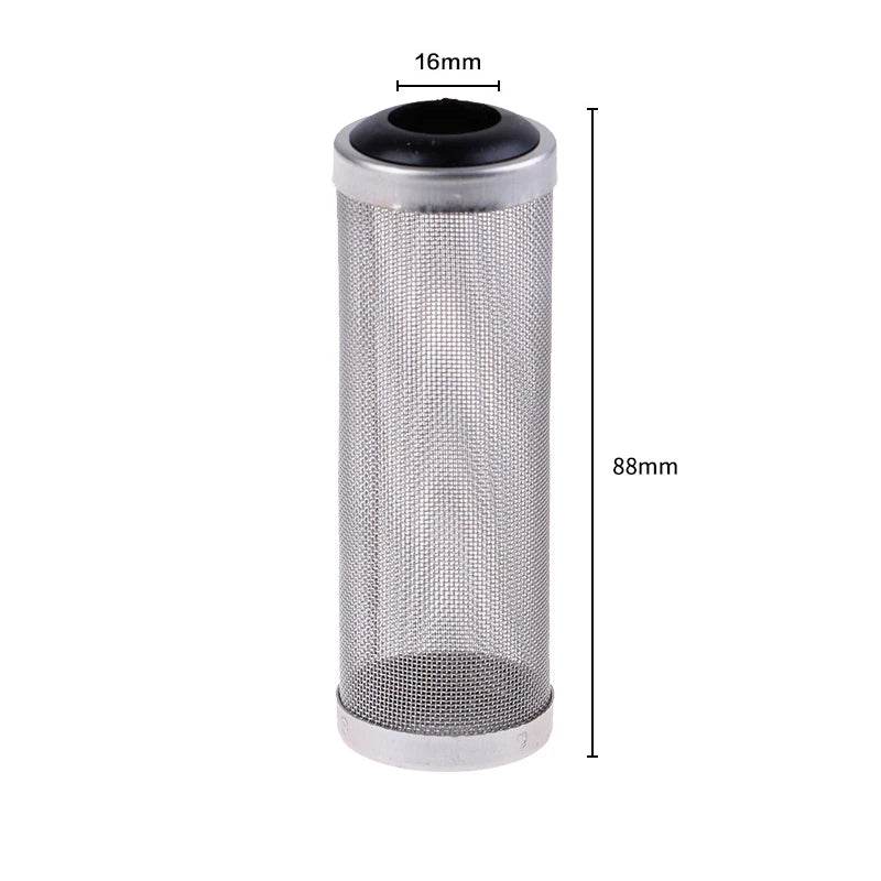 Filtre d'entrée d'aquarium 12/16mm, filet à mailles en acier inoxydable, accessoires de filtre de réservoir de poisson, filtre d'admission, couvercle de préfiltre - Animaleriex