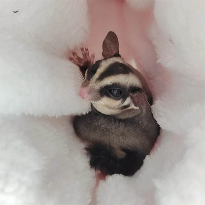 Hamsters en peluche en coton Solf en forme de cœur, Tunnels de jeu, nid chaud d'hiver pour furet, cochons d'inde, écureuils, petits jouets pour animaux de compagnie, accessoires - Animaleriex