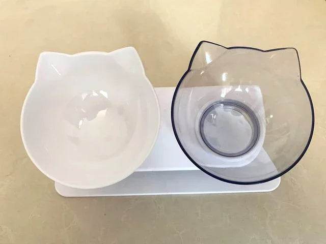 Double bol antidérapant pour chat, bol pour chien avec support, alimentation pour animaux de compagnie, bol d'eau pour chats, nourriture pour animaux de compagnie, fournitures de produits - Animaleriex