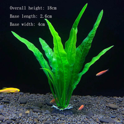 Plantes artificielles sous-marines en plastique pour Aquarium, faux arbuste aquatique, visualisation d'herbe verte, décoration de Simulation - Animaleriex