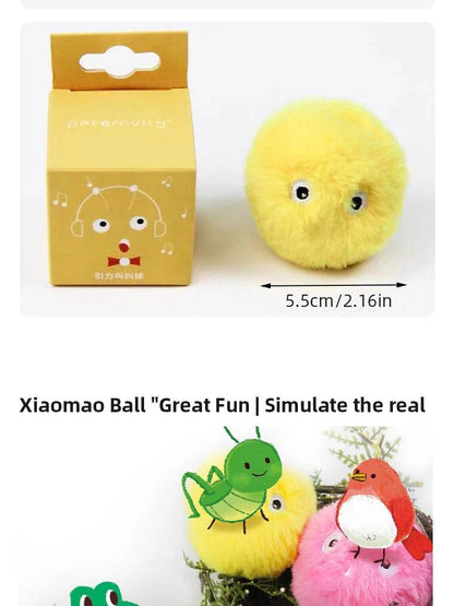 Jouets intelligents en peluche pour chat, jouet électrique d'entraînement à l'herbe à chat, chaton tactile, produit pour animaux de compagnie, balle à couinement - Animaleriex
