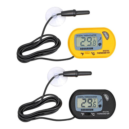 Thermomètre numérique LCD pour Aquarium, compteur de température et d'eau, détecteur de température, alarme de poisson, fournitures pour animaux de compagnie, outil aquatique - Animaleriex