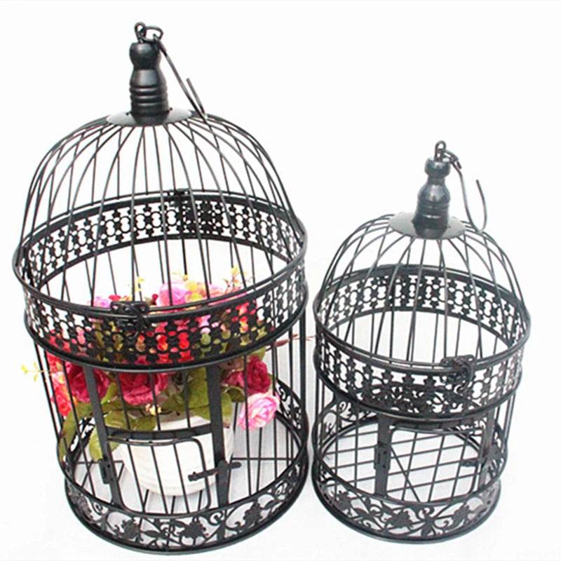 Cage à oiseaux en métal moderne, Cage à oiseaux européenne en fer forgé, décoration de mariage, Cage à fleurs, ornements, Pot de fleur, Cage à oiseaux succulente - Animaleriex