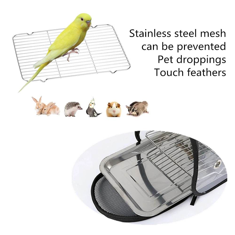 Cage de Transport pour oiseaux, transporteur de voyage avec perche, espace respirant, sac à dos de sortie pour perroquet, sac multifonctionnel pour oiseaux en plein air - Animaleriex
