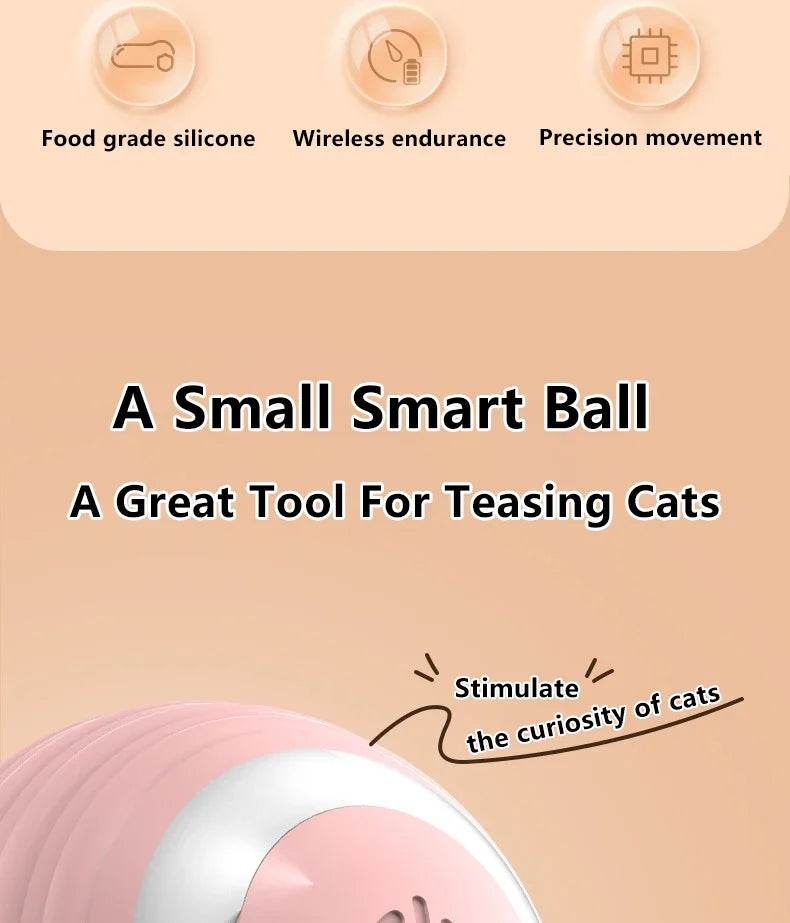 Balle Interactive pour chat, jouets intelligents pour animaux de compagnie, boule magique à roulement automatique d'intérieur, jouet interactif électronique, accessoires de jeu pour chat - Animaleriex