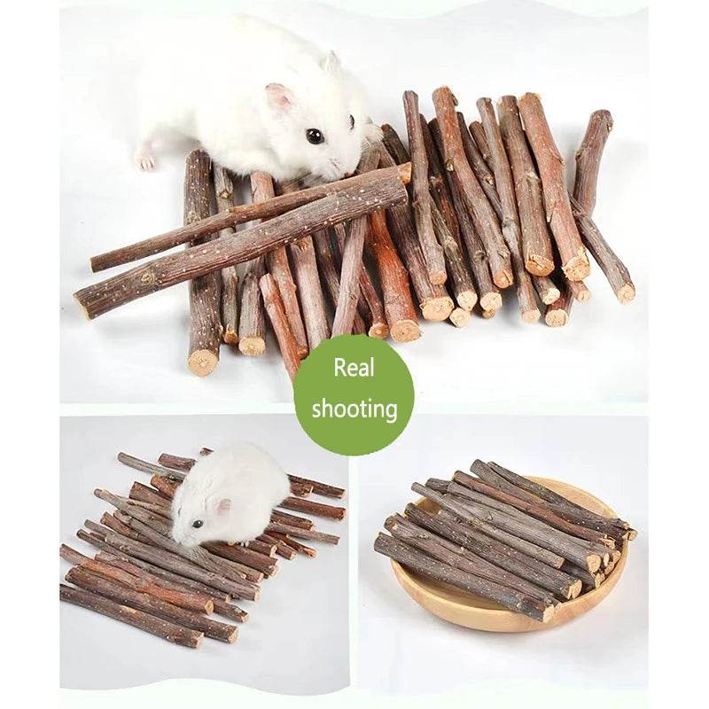 Professionnel Hamster lapin dents meulage pommier bâton minéraux molaire pierre jouets pour Chinchilla Hamster PetToys accessoires - Animaleriex