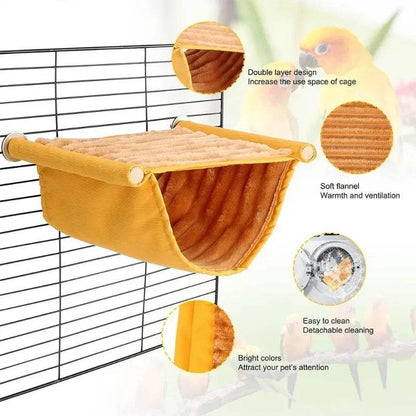 Hamac suspendu pour animaux de compagnie, lit nid chaud, maison pour perroquets, Cage à oiseaux amovible et lavable, perchoir pour Hamster Lovebird - Animaleriex