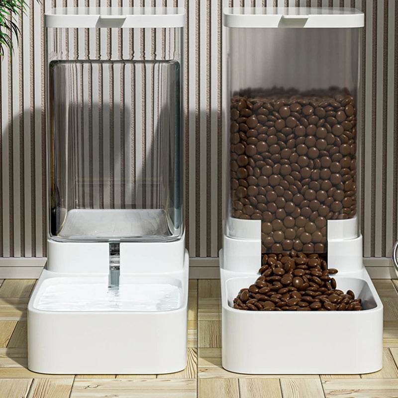 Mangeoire pour chien Distributeur d'eau pour chat Mangeoire automatique pour chat et distributeur d'eau pour chat Mangeoire pour chat par gravité Distributeur de stockage de nourriture Conteneur - Animaleriex