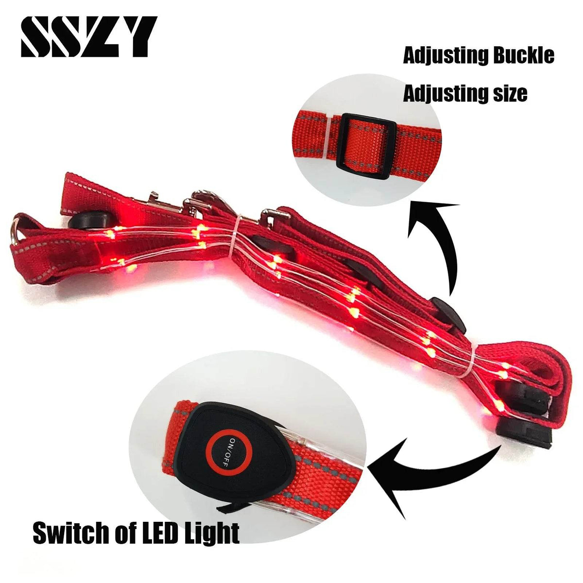 Sangles de poitrine de cheval LED 100CM, décoration d'équitation, Tubes lumineux, licou de selle équestre, produits de soins pour chevaux - Animaleriex