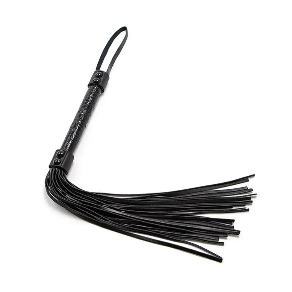 Fouet cheval en cuir PU antidérapant de 51cm, glands courts avec poignée, fouet équestre, enseignement et formation, équitation pour cheval - Animaleriex