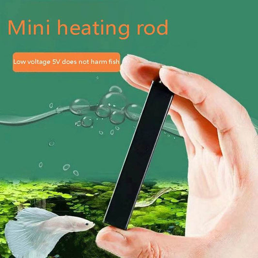 Mini chauffe-aquarium 5/10W, 1 pièce, chargeur USB, pour petit Aquarium, économie d'énergie, Protection contre la surchauffe, accessoires - Animaleriex