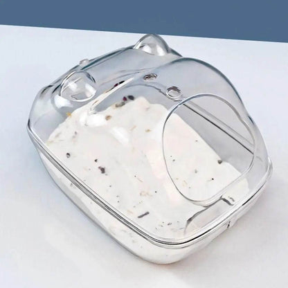 Cage de toilette transparente pour Hamster, Cage pour cochon d'inde, bain de sable, boîte à souris en plastique acrylique pour Hamster - Animaleriex
