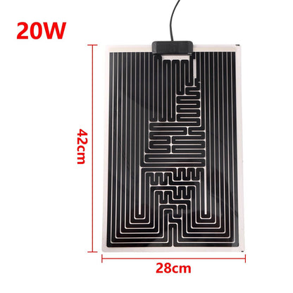 Coussin chauffant pour reptiles, prise ue, pour tortue lézard, tapis chauffant avec régulateur de température réglable pour petit aquarium, 1 pièce - Animaleriex