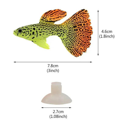 Aquarium artificiel lumineux, poisson-lion, paysage en Silicone, faux poisson flottant, lueur dans la nuit, ornement, décoration de la maison - Animaleriex