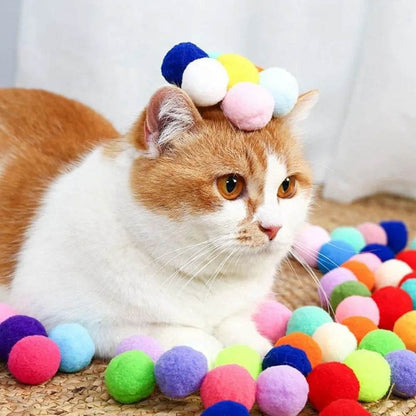 Pistolet de tir à balle en peluche pour chat, jouets interactifs pour chatons, Mini lanceur de pompons, accessoires pour animaux de compagnie, fournitures pour chats d'intérieur, jeu autonome - Animaleriex