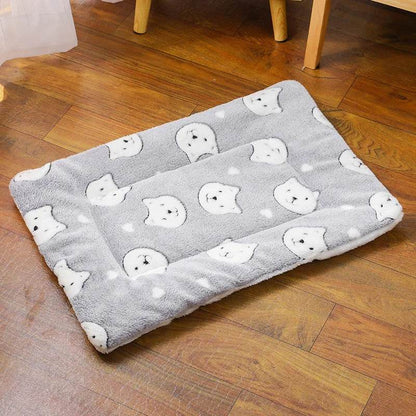Tapis de couchage épais en flanelle respirant pour chat, coussin doux pour petit chien, couverture chaude d'hiver pour chat - Animaleriex