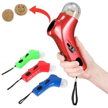 Distributeur de friandises interactif Portable, équipement d'entraînement de nourriture pour chiens, pistolet lanceur, distributeur de collations pour animaux de compagnie, accessoires, fournitures d'outils, produit - Animaleriex