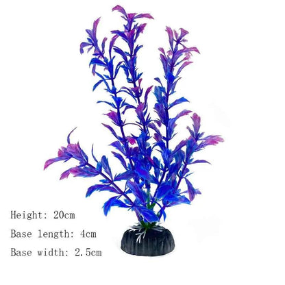 Plantes artificielles sous-marines en plastique pour Aquarium, faux arbuste aquatique, visualisation d'herbe verte, décoration de Simulation - Animaleriex