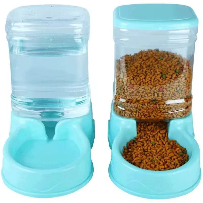 Fontaine d'eau en matériau PP 3,8 l, bol à boisson, mangeoire automatique pour animal de compagnie, grand distributeur de nourriture pour chat et chien - Animaleriex