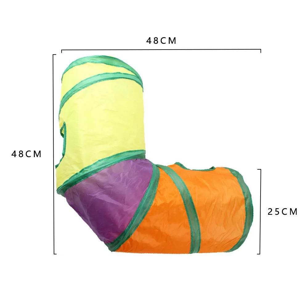 Tunnel pour chat, fournitures pour animaux de compagnie, Tunnel de jeu S T Pass pliable, jouet pour chat, baril de forage respirant pour papier fort d'intérieur - Animaleriex