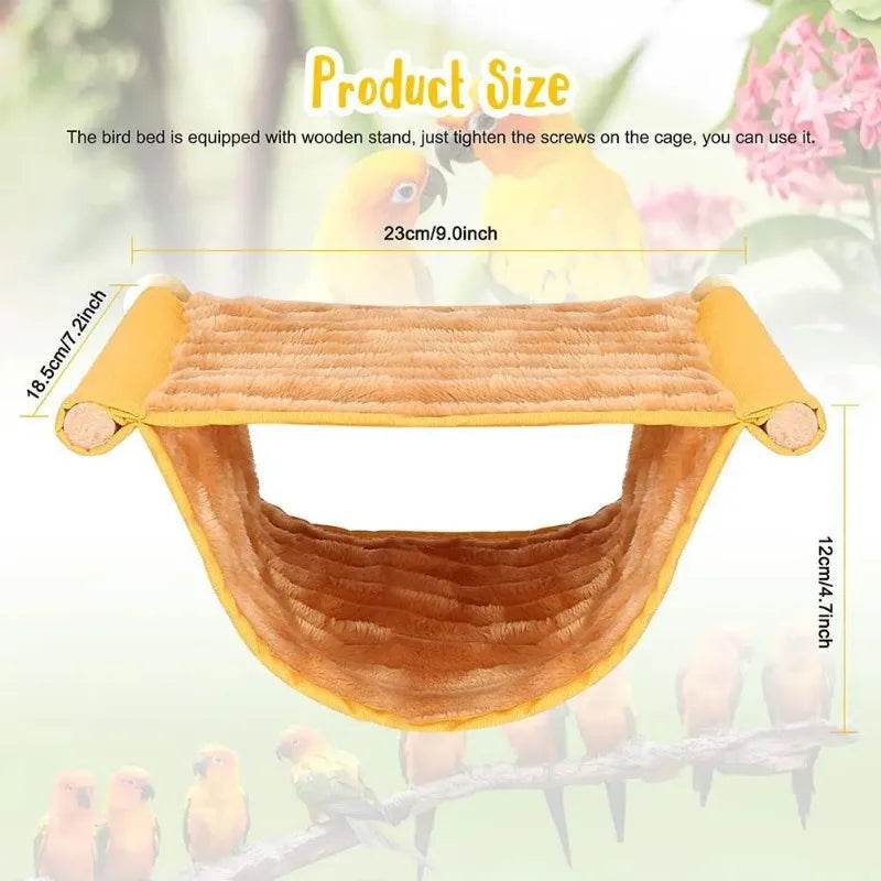 Hamac suspendu pour animaux de compagnie, lit nid chaud, maison pour perroquets, Cage à oiseaux amovible et lavable, perchoir pour Hamster Lovebird - Animaleriex