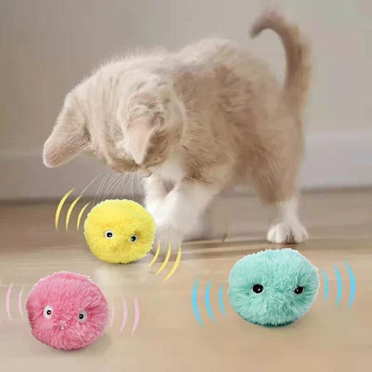 Jouets intelligents en peluche pour chat, jouet électrique d'entraînement à l'herbe à chat, chaton tactile, produit pour animaux de compagnie, balle à couinement - Animaleriex