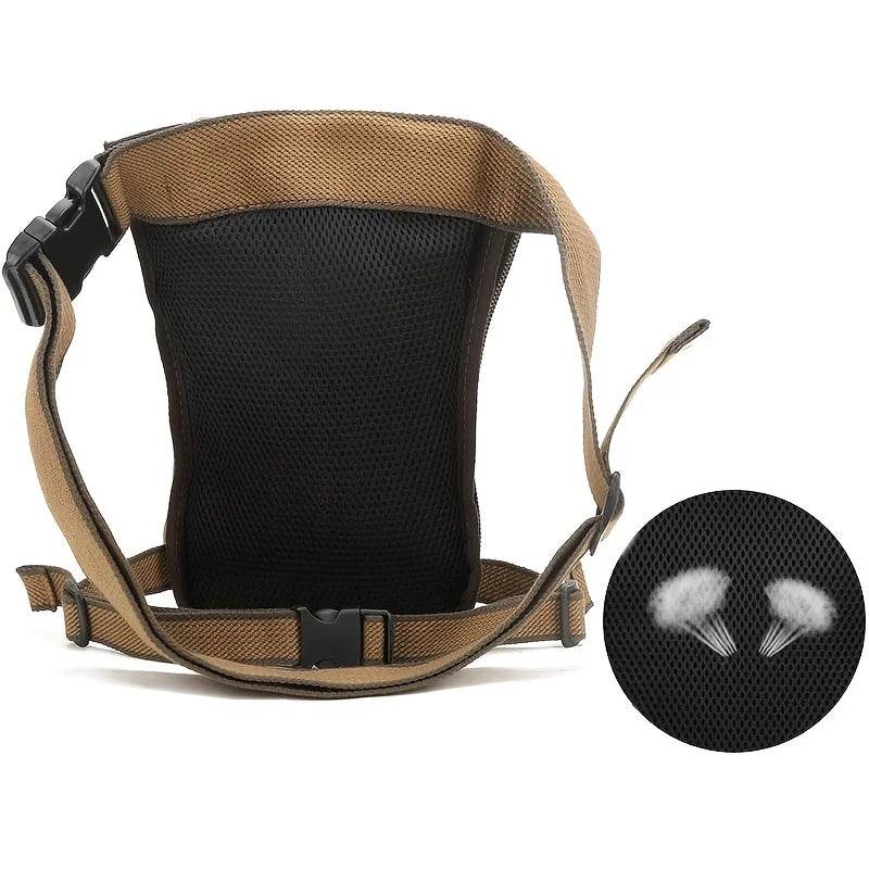 Sac banane en toile pour l'extérieur, unisexe, tactique, hanche, moto, vélo, épaule, cyclisme, multi-poches, taille décontractée, étanche - Animaleriex