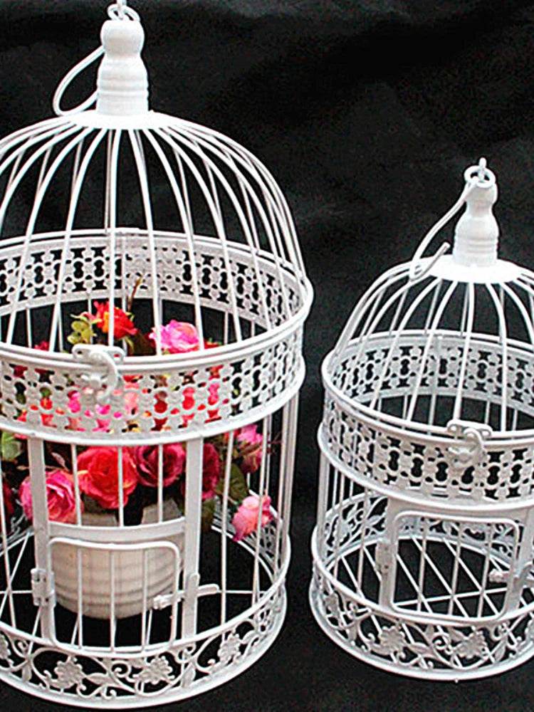 Cage à oiseaux en métal moderne, Cage à oiseaux européenne en fer forgé, décoration de mariage, Cage à fleurs, ornements, Pot de fleur, Cage à oiseaux succulente - Animaleriex