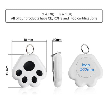 Xiaomi – Mini traceur GPS en forme de patte de chien, localisateur Bluetooth sans fil Anti-perte, pour animal de compagnie, sac pour enfant, portefeuille, accessoires pour collier de clé - Animaleriex