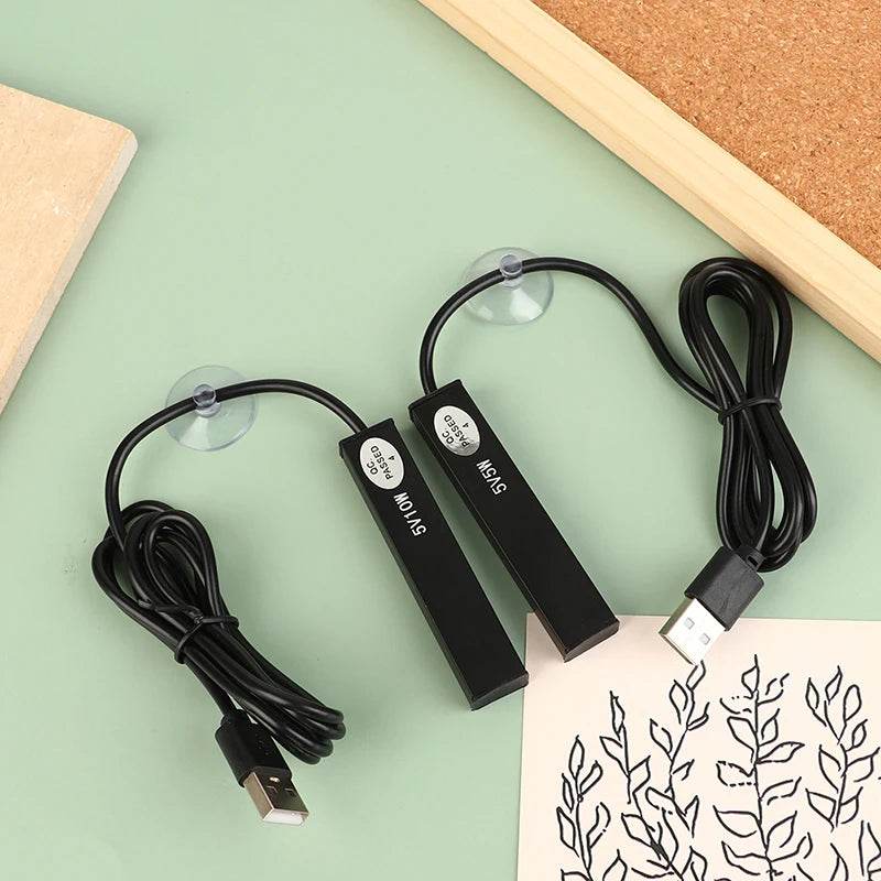 Mini chauffe-aquarium 5/10W, 1 pièce, chargeur USB, pour petit Aquarium, économie d'énergie, Protection contre la surchauffe, accessoires - Animaleriex