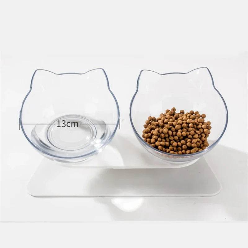 Double bol antidérapant pour chat, bol pour chien avec support, alimentation pour animaux de compagnie, bol d'eau pour chats, nourriture pour animaux de compagnie, fournitures de produits - Animaleriex