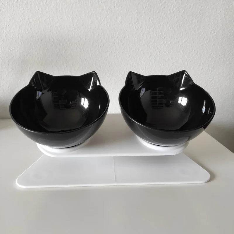 Double bol antidérapant pour chat, bol pour chien avec support, alimentation pour animaux de compagnie, bol d'eau pour chats, nourriture pour animaux de compagnie, fournitures de produits - Animaleriex